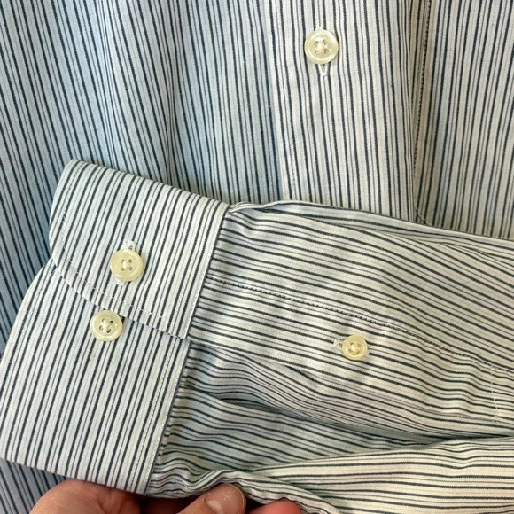 Dockers Men's Button-Down Stripe Shirt - Blue & White - Picture 4 of 5